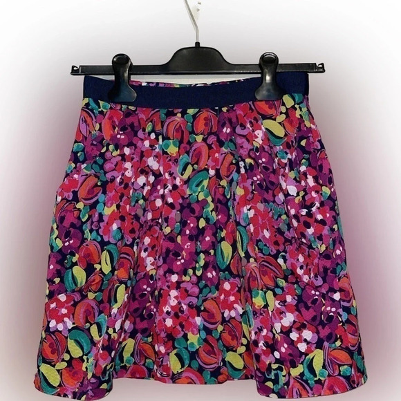 Lilly Pulitzer women’s skirt 2 XS mini clover confetti pattern pink red floral - Picture 2 of 8